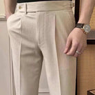 High - waist belt design trousers - Antonios
