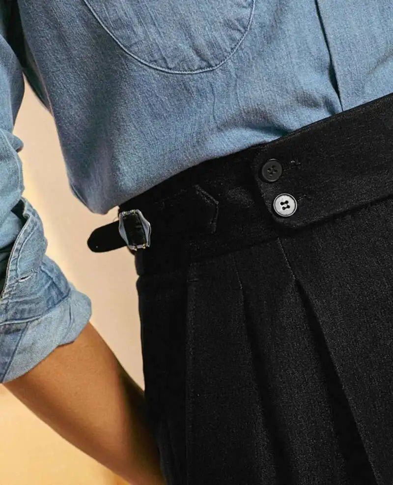 High - waist office black trousers - Antonios