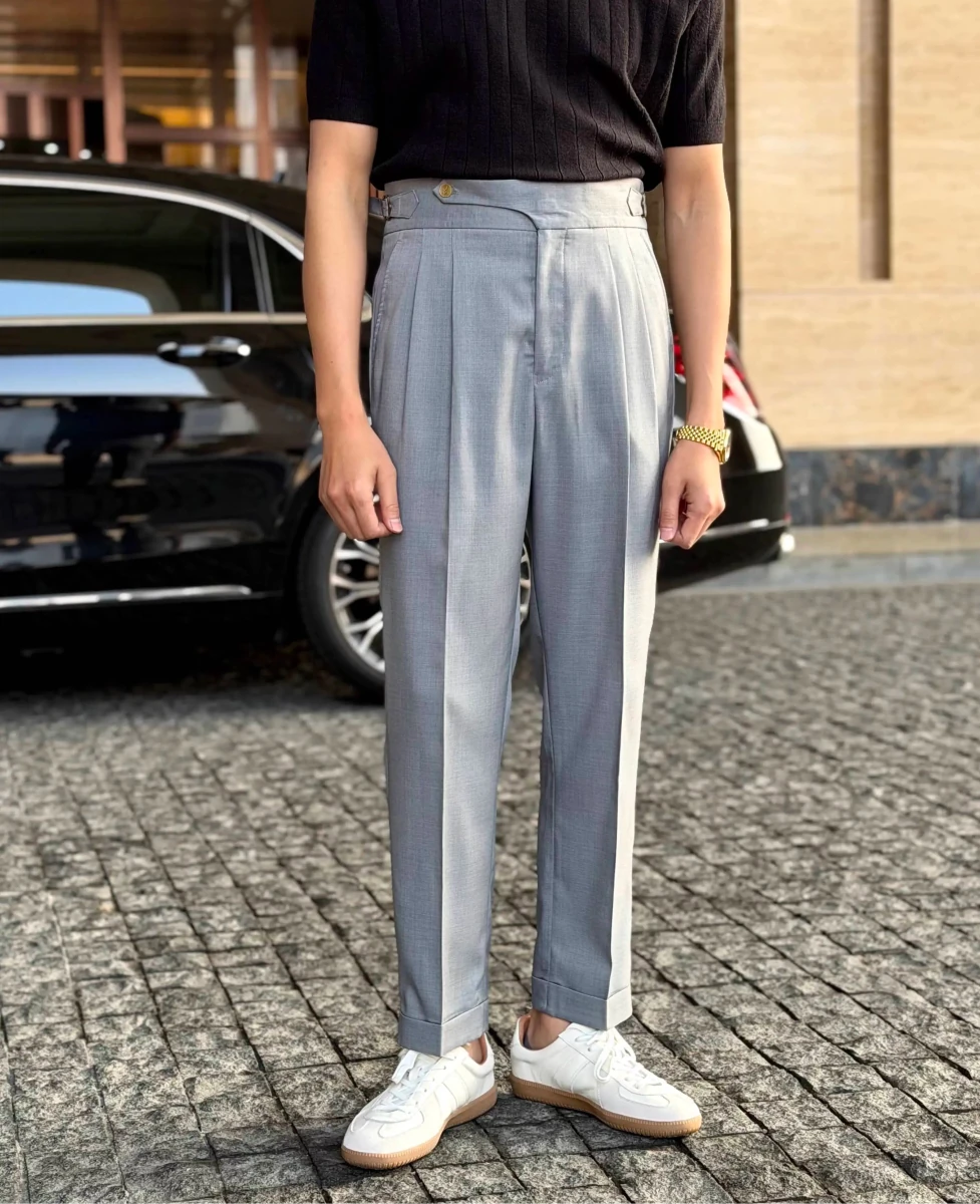 High - waist thin naples trousers - Antonios