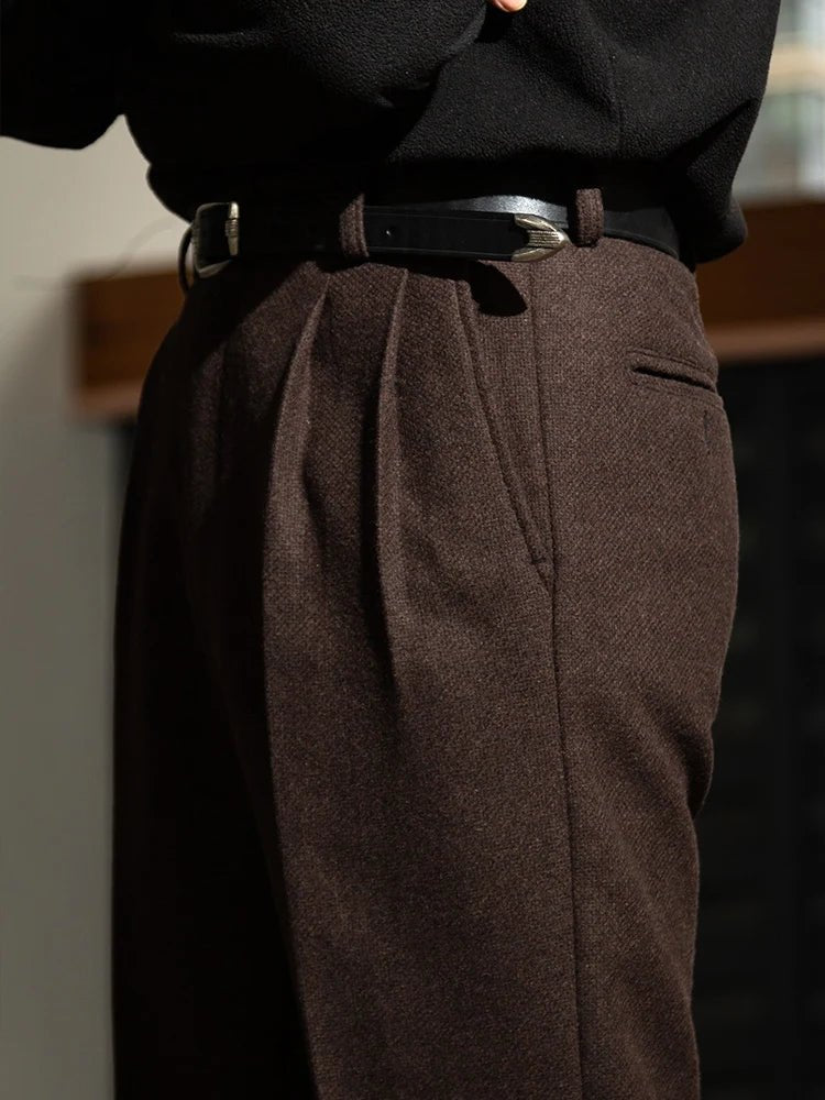 Hollywood waist straight - leg long pants - Antonios