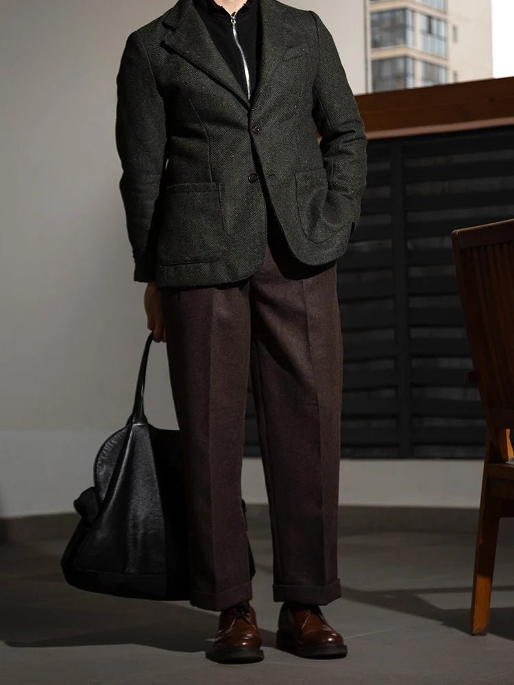 Hollywood waist straight - leg long pants - Antonios