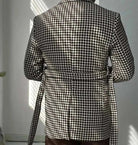Houndstooth woolen retro suit blazer - Antonios