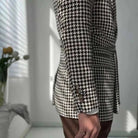Houndstooth woolen retro suit blazer - Antonios