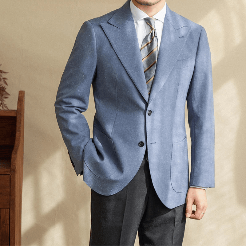 Italian barge collar wedding & banquet blazer for daily casual wear - Antonios