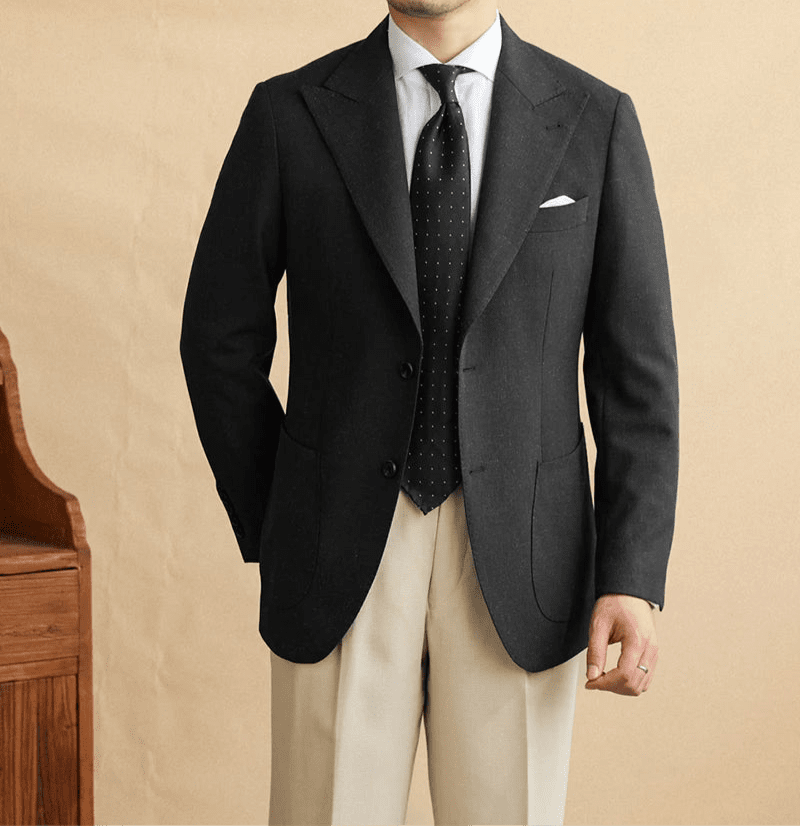 Italian barge collar wedding & banquet blazer for daily casual wear - Antonios