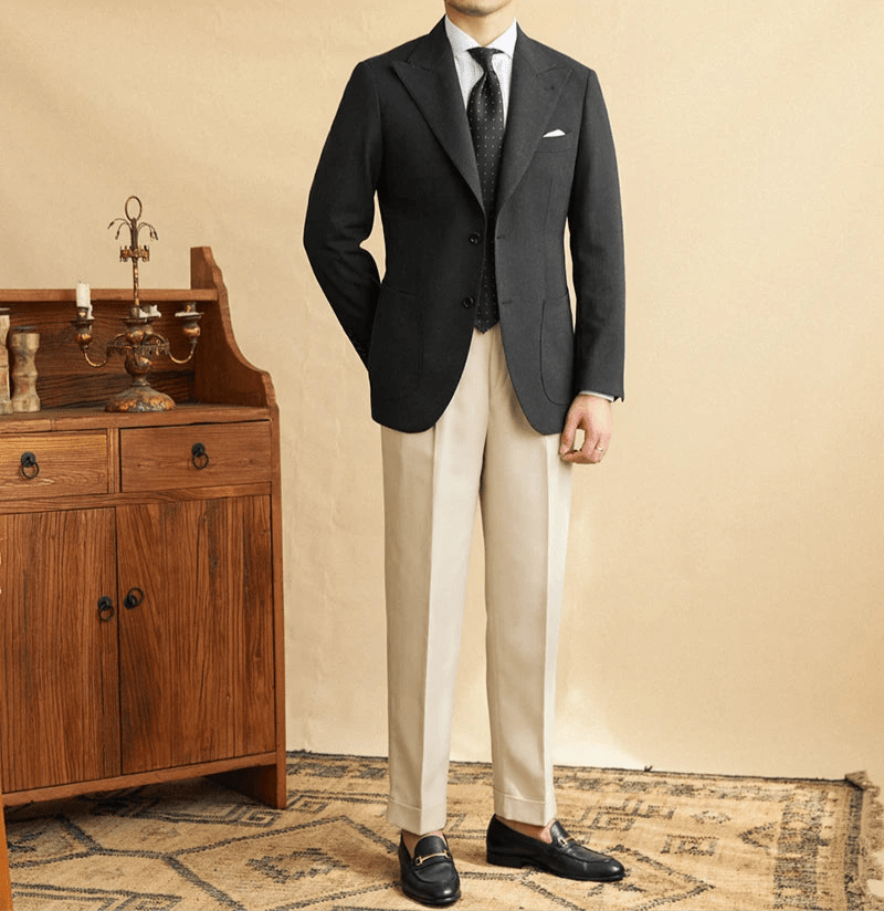 Italian barge collar wedding & banquet blazer for daily casual wear - Antonios