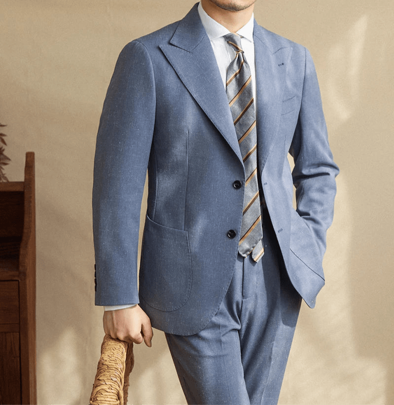 Italian barge collar wedding & banquet blazer for daily casual wear - Antonios