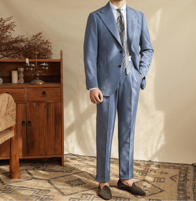 Italian barge collar wedding & banquet blazer for daily casual wear - Antonios