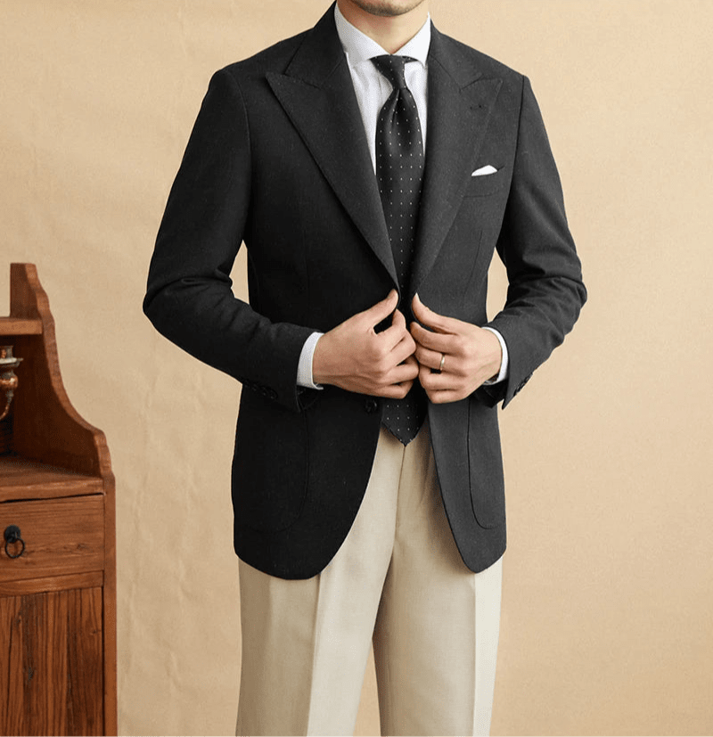Italian barge collar wedding & banquet blazer for daily casual wear - Antonios