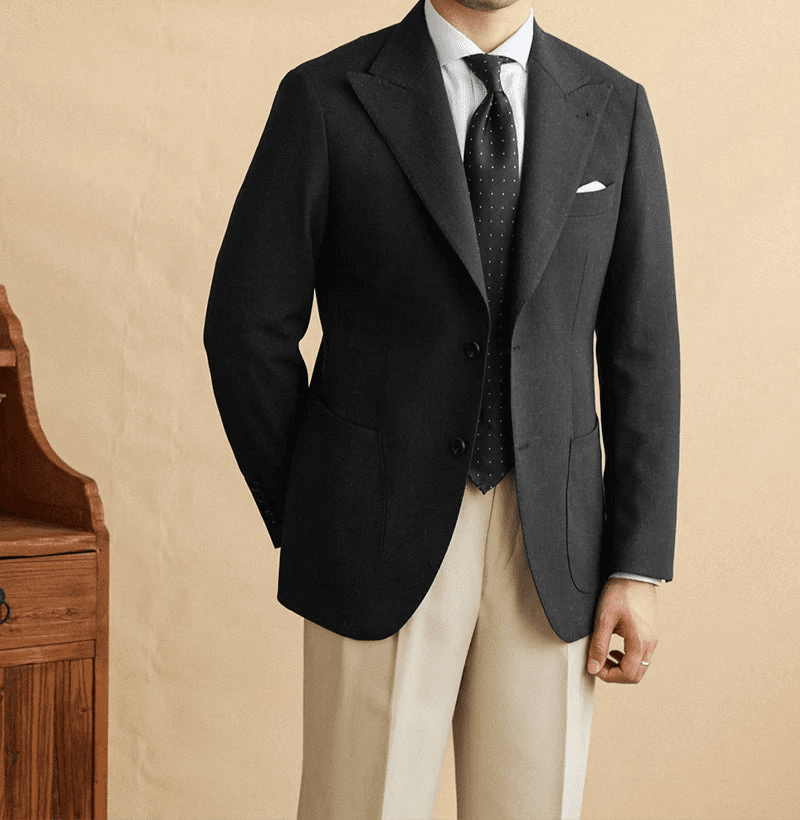 Italian barge collar wedding & banquet blazer for daily casual wear - Antonios