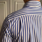 Italian Blue Striped Shirt - Antonios