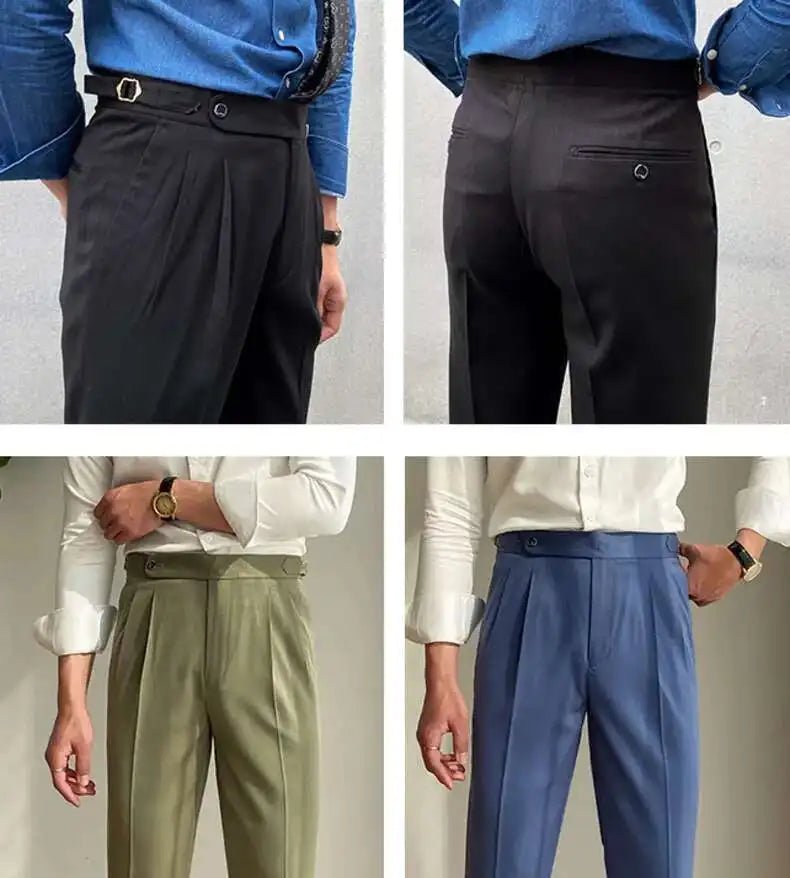 Italian design ankle high - waist trousers - Antonios