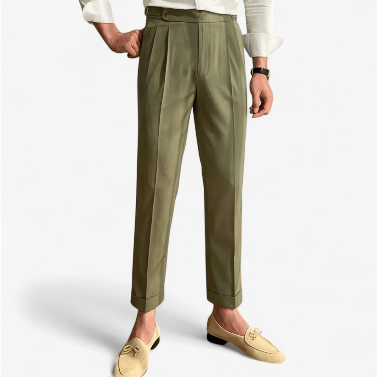 Italian design ankle high - waist trousers - Antonios