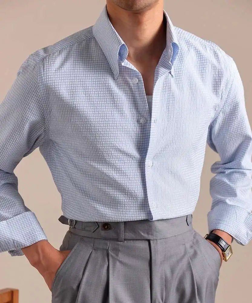 Italian plaid button - down shirt - Antonios