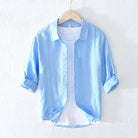 Italian pure linen long - sleeve shirt - Antonios