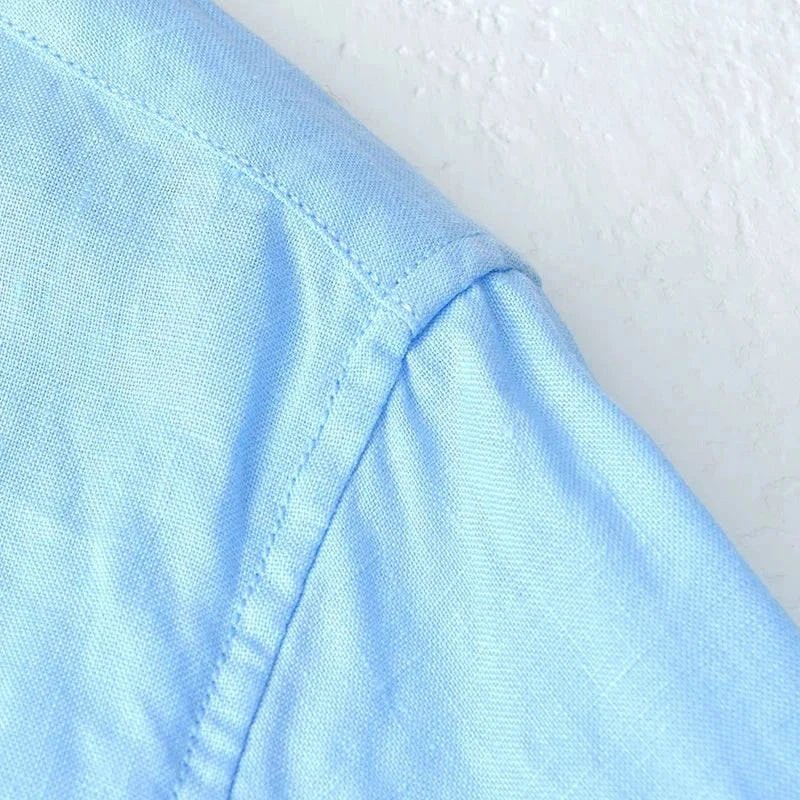 Italian pure linen long - sleeve shirt - Antonios