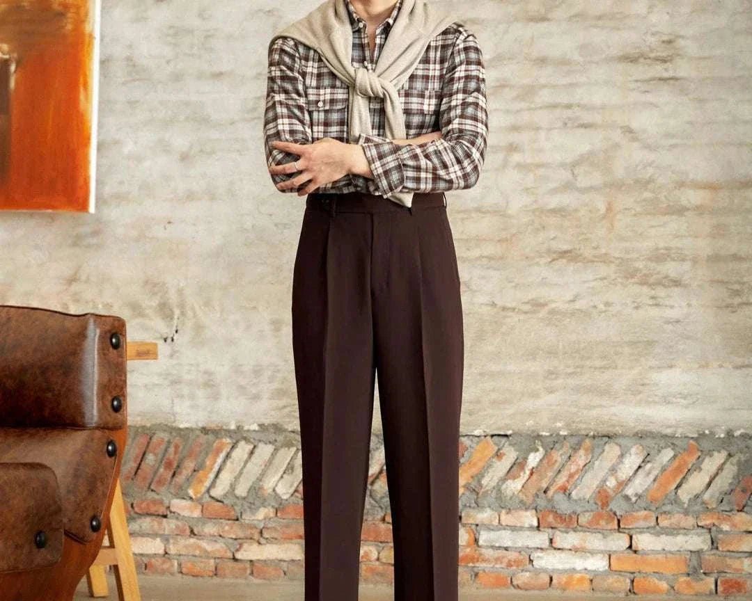 Italian straight style elegant pants - Antonios