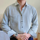 Italian striped long - sleeve shirt - Antonios