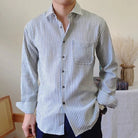 Italian striped long - sleeve shirt - Antonios