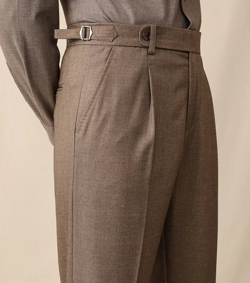 Italian wool carrot fit elegant trousers - Antonios