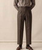 Italian wool carrot fit elegant trousers - Antonios