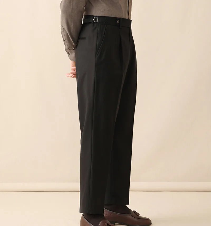 Italian wool carrot fit elegant trousers - Antonios
