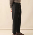 Italian wool carrot fit elegant trousers - Antonios