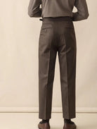 Italian wool carrot fit elegant trousers - Antonios