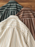 Japanese corduroy striped double pocket shirt - Antonios