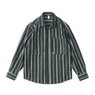 Japanese corduroy striped double pocket shirt - Antonios