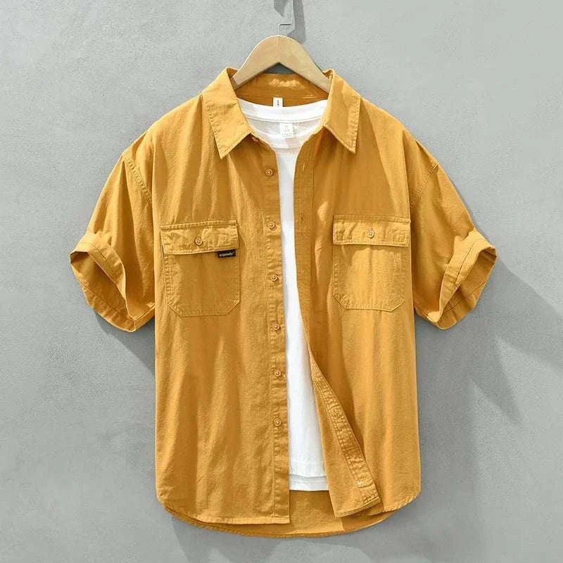 Japanese loose short sleeve summer shirt - Antonios