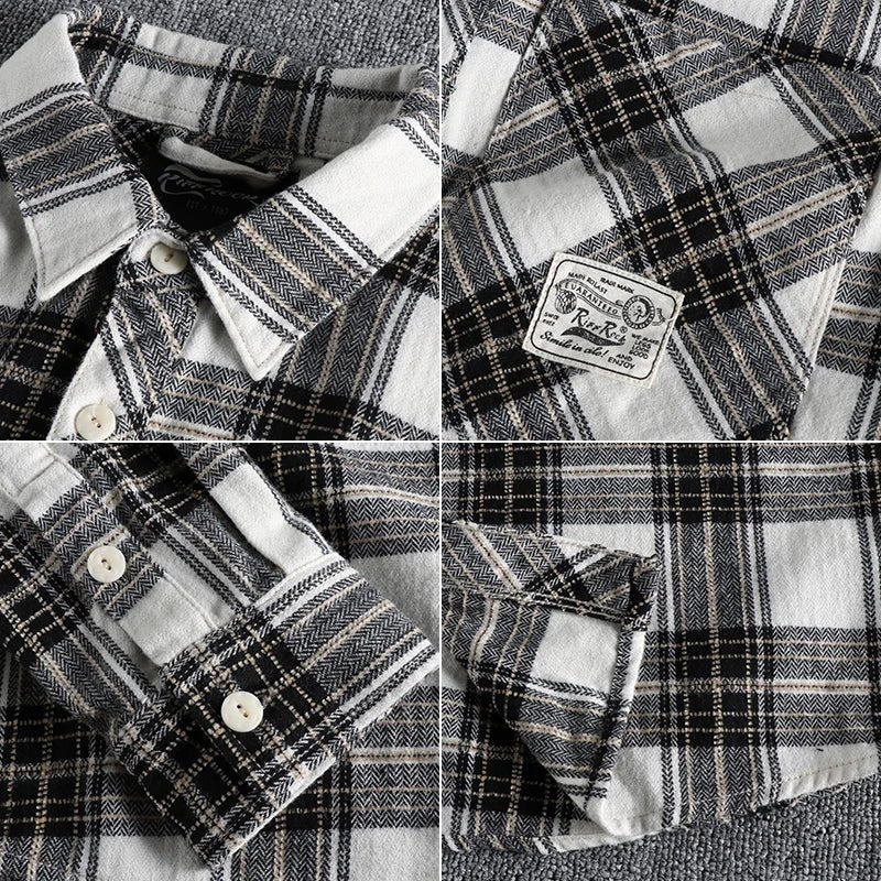Japanese plaid pattern autumn shirt - Antonios
