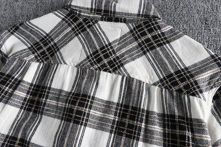 Japanese plaid pattern autumn shirt - Antonios