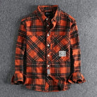 Japanese plaid pattern autumn shirt - Antonios