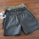 Japanese retro woven elastic waist pants - Antonios