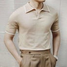 Knitted polo collar t-shirt - Antonios