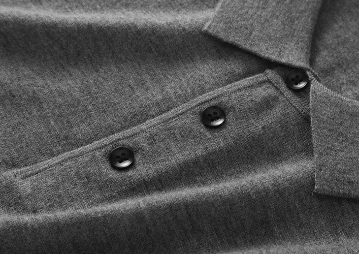 Knitted wood elegant polo t-shirt - Antonios