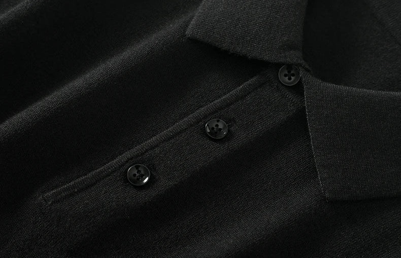 Knitted wood elegant polo t-shirt - Antonios