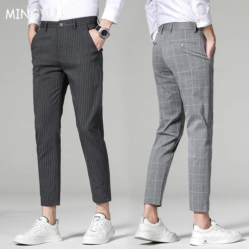 Korean formal checked pants - Antonios