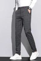 Korean formal checked pants - Antonios
