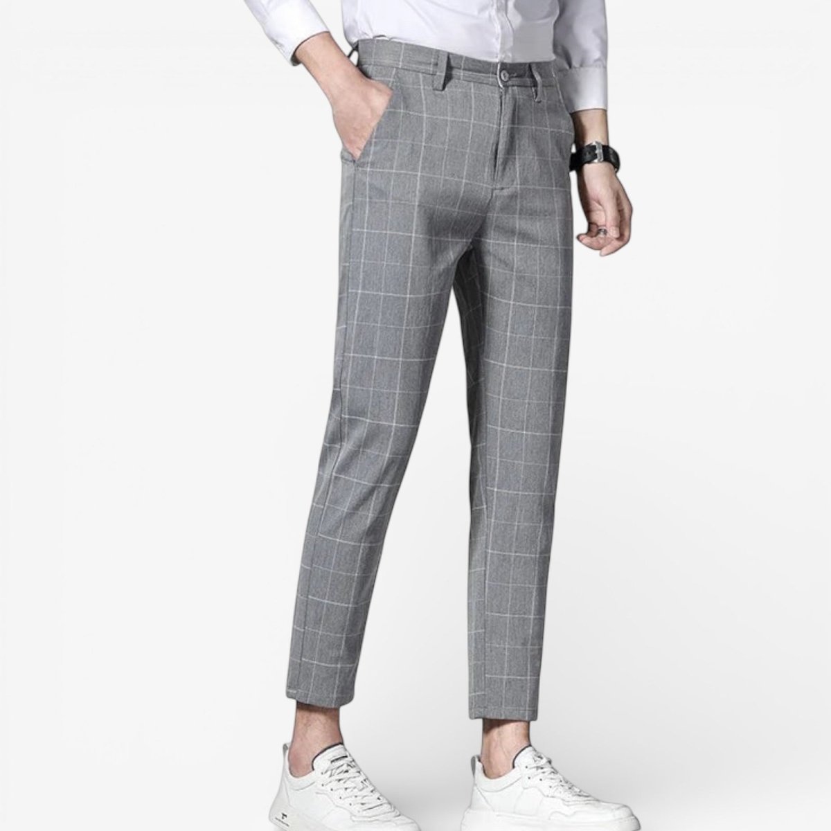 Korean formal checked pants - Antonios