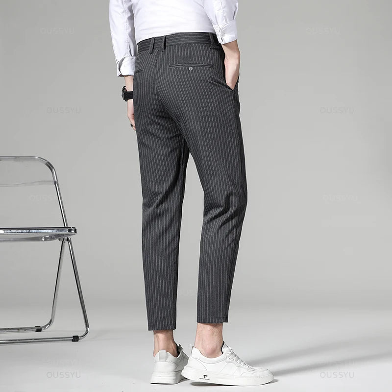 Korean formal checked pants - Antonios