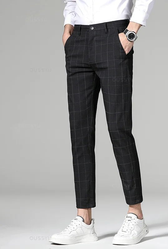 Korean formal checked pants - Antonios