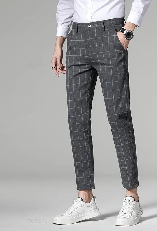 Korean formal checked pants - Antonios