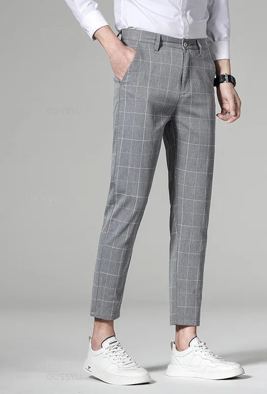 Korean formal checked pants - Antonios