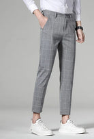 Korean formal checked pants - Antonios