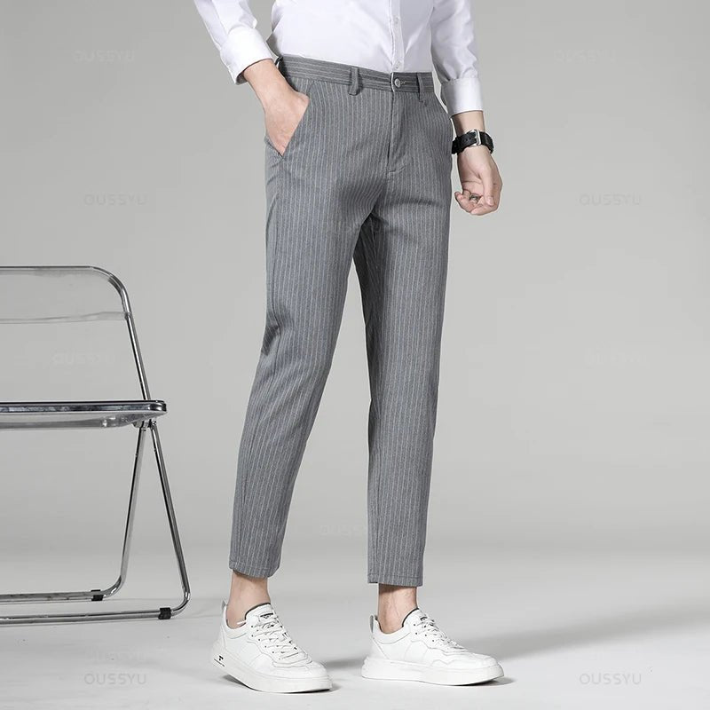 Korean formal checked pants - Antonios