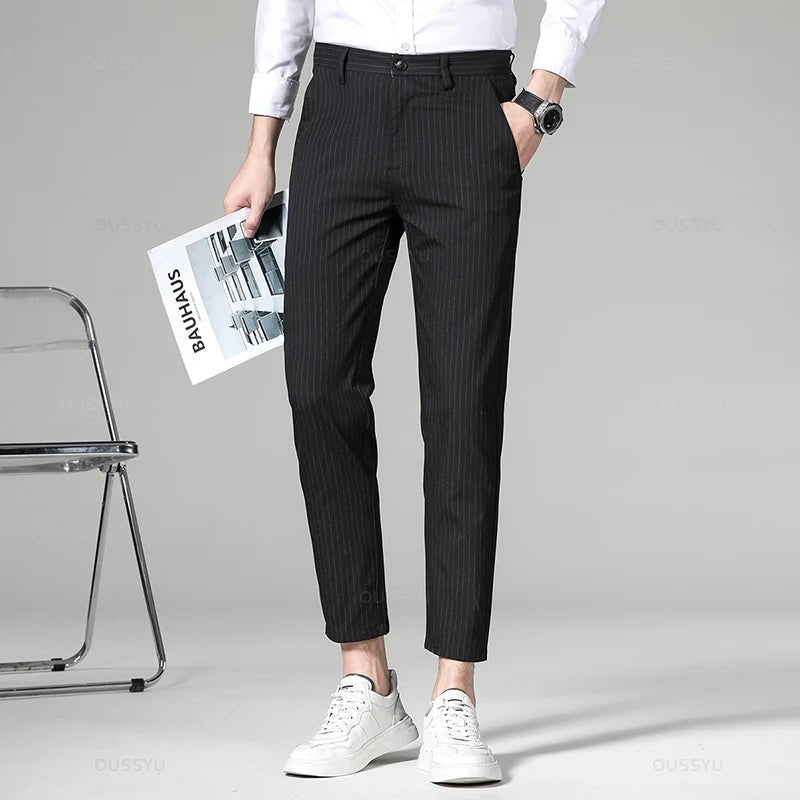 Korean formal checked pants - Antonios