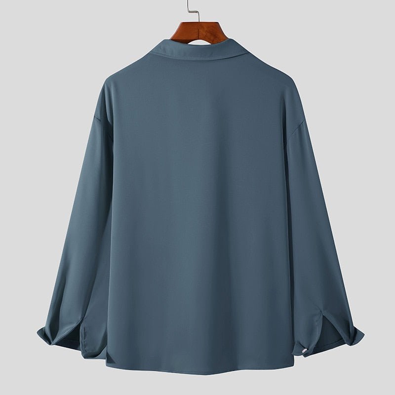 Korean Loose Fit Long - Sleeve Shirt - Antonios