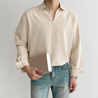 Korean Loose Fit Long - Sleeve Shirt - Antonios